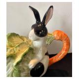 K - Vintage Fitz & Floyd Kensington Rabbit Teapot