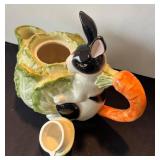 K - Vintage Fitz & Floyd Kensington Rabbit Teapot
