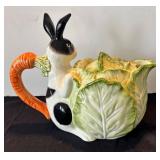 K - Vintage Fitz & Floyd Kensington Rabbit Teapot