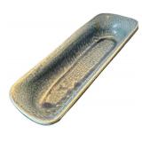 P - Blue Glazed Pottery Bowl & Tray by Millner and More