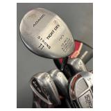 G - Golf Bag with Adams Golf & TaylorMade Clubs in Suncast Organizer with FootJoy Shoes