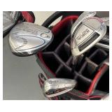 G - Golf Bag with Adams Golf & TaylorMade Clubs in Suncast Organizer with FootJoy Shoes