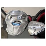 G - Golf Bag with Adams Golf & TaylorMade Clubs in Suncast Organizer with FootJoy Shoes