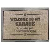 G - Humorous Garage Rug with Vintage Minnesota 1940 License Plates