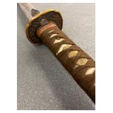 G - Katana Sword - Vintage Japanese 35.5-Inch Overall Length With Scabbard