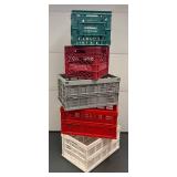 G - Five Plastic Storage Crates