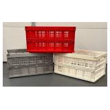 G - Five Plastic Storage Crates