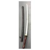 G - Vintage Sword with Sheath - Leather-Wrapped Grip