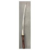 G - Vintage Sword with Sheath - Leather-Wrapped Grip