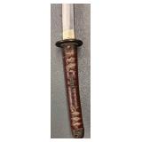 G - Vintage Sword with Sheath - Leather-Wrapped Grip