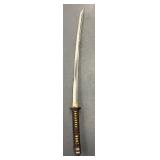 G - Vintage Katana Sword with Leather-Wrapped Handle & Sheath