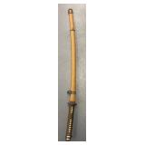 G - Vintage Katana Sword with Leather-Wrapped Handle & Sheath