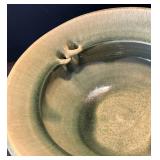 DR - Celadon Green Signed Pottery Bowl