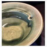 DR - Celadon Green Signed Pottery Bowl