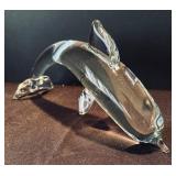 K - Signed Crystal Dolphin Figurine