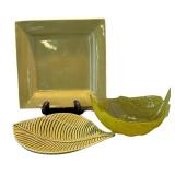 DR - Espana LifeStyle Platter with Leaf Motif Platter and Bowl