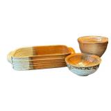 DR - Stoneware Casserole Dish with Bowls