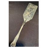 K - Three Pie/Cake Servers with Engraved Vintage Floral Pattern