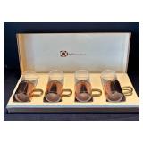 P - A Touch of Glass Vintage Copper & Glass Mug Set