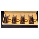 P - A Touch of Glass Vintage Copper & Glass Mug Set