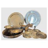 DR - Vintage Silver-Plated Platters, Gravy Boat, Compote, Plates and More