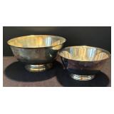 K - Two Vintage Silver-Plated Bowls