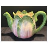 K - Italian Teapot with Fitz & Floyd Creamer Pitcher