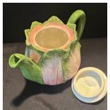 K - Italian Teapot with Fitz & Floyd Creamer Pitcher