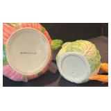 K - Italian Teapot with Fitz & Floyd Creamer Pitcher