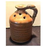 DR - Stoneware Canister, Glazed Bowl & Small Perforated Jar