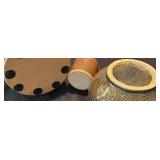 DR - Stoneware Canister, Glazed Bowl & Small Perforated Jar