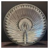 DR - Crystal and Clear Glass Platter with Basket & Covered Candy Dish