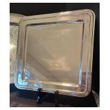 LR - Two Silver Plated Serving Platters