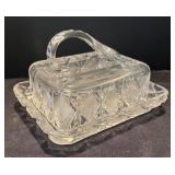 K - Godinger Dublin Crystal Covered Butter Dish
