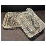K - Godinger Dublin Crystal Covered Butter Dish