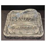 K - Godinger Dublin Crystal Covered Butter Dish