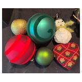 LR - Festive Ornaments, Garland, Beaded Fruit and More