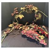 LR - Festive Ornaments, Garland, Beaded Fruit and More