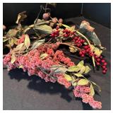 LR - Festive Ornaments, Garland, Beaded Fruit and More