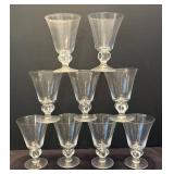 DR - Steuben Baluster Stemware - 9 Glasses