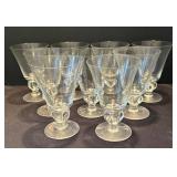DR - Steuben Baluster Stemware - 9 Glasses