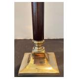 P - Pair of Vintage Brass Accented Candlesticks