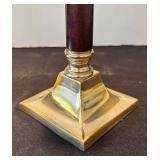 P - Pair of Vintage Brass Accented Candlesticks