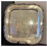 LR - Two Silver-Plated Serving Platters by Pottery Barn and More