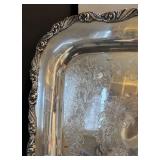 LR - Two Silver-Plated Serving Platters by Pottery Barn and More