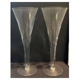 K - Two Hollow Stemmed Champagne Flutes