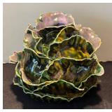 P - Abstract Ceramic Vase - Multicolor Petal-Form
