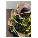 P - Abstract Ceramic Vase - Multicolor Petal-Form