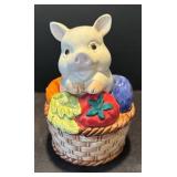 DR - Purple Ceramic Pitcher, Orange Citrus Teapot and Fitz & Floyd Salt & Pepper Shaker Set