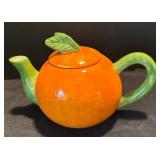 DR - Purple Ceramic Pitcher, Orange Citrus Teapot and Fitz & Floyd Salt & Pepper Shaker Set
